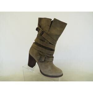 ALDO Womens Brown Leather Buckle Ankle Fashion Boots Booties Size 39 EUR